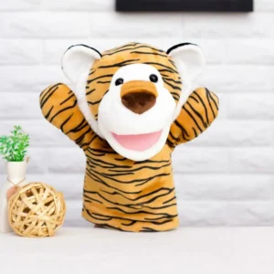 Animal Large Hand Puppet for Kids Baby Adult Doll Toy for Children Gifts Tiger Puppet, 28CM