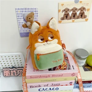 Zootopia‌ Bag New Crazy Animal City Sling Bag Plush Backpack Fashion Versatile Cute Outfit Matching Fluffy Bag