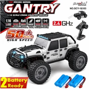 50 or 80KM/H Rc Cars 1/16 Off Drift Road 4WD with LED 2.4G Waterproof Remote Control Monster Truck for Adults and Kids Toy Gift