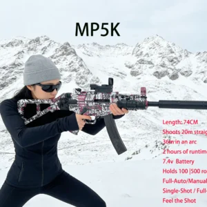 MP5K Gel Blasters Gun Toy- Ultimate Gift for Adults & Teens | Electric & Manual Modes, 20-35M Range | Safe Outdoor Team Building