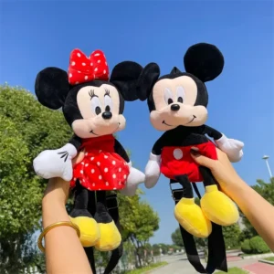 Cartoon Disney Mickey Mouse Plush Toy Bag Minnie Backpack Doll Female Children's Gift Shoulder Bag Girls Fashion Cute Backpacks