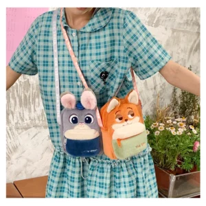 Zootopia‌ Bag New Crazy Animal City Sling Bag Plush Backpack Fashion Versatile Cute Outfit Matching Fluffy Bag