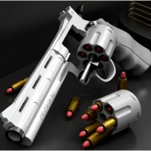 Perfect Continuous Fire ZP5 357 Revolver Launcher Toy Gun with Soft Dart Bullets for CS Outdoor Game Fun Gifts for Baby