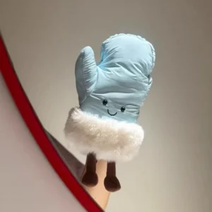 Cute JC Plush Doll Hand Puppet Desktop Ornament Mittens Fun Fingerless Gloves Toy Desktop Ornament Winter Warm Collectible Gift